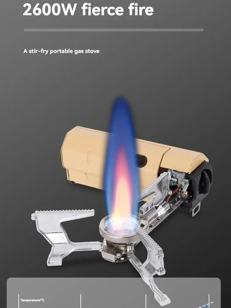 2670W Folding Camping Gas Stove Khaki Camp Cooking - Tophatter Daily Deals