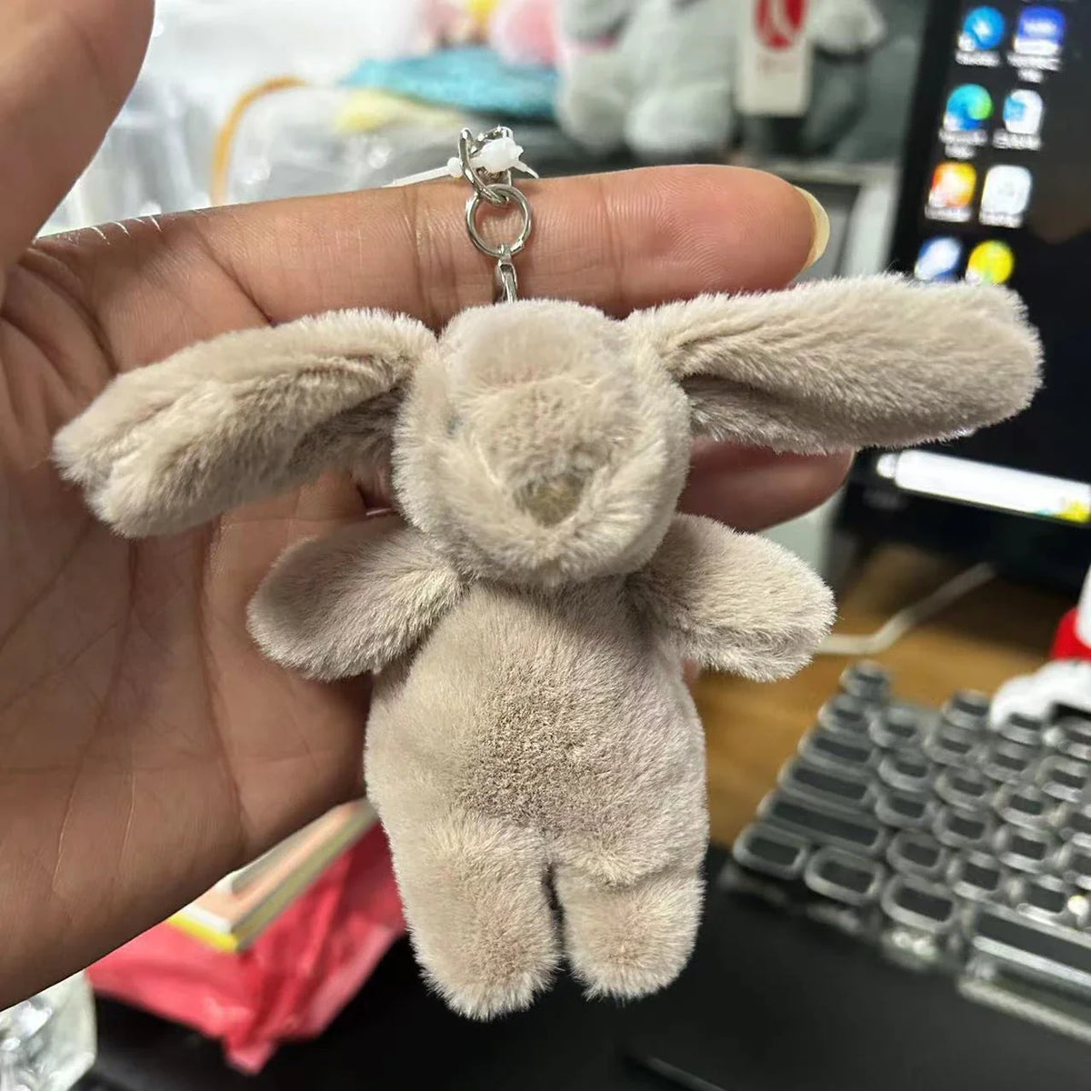 Rabbit Plush Keychain Cute Bunny Bag Charm Soft Gift - Tophatter Daily Deals