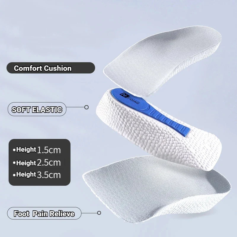 Height Increase Memory Foam Insoles With Arch Support Plantar Fascia Insole - Tophatter Daily Deals