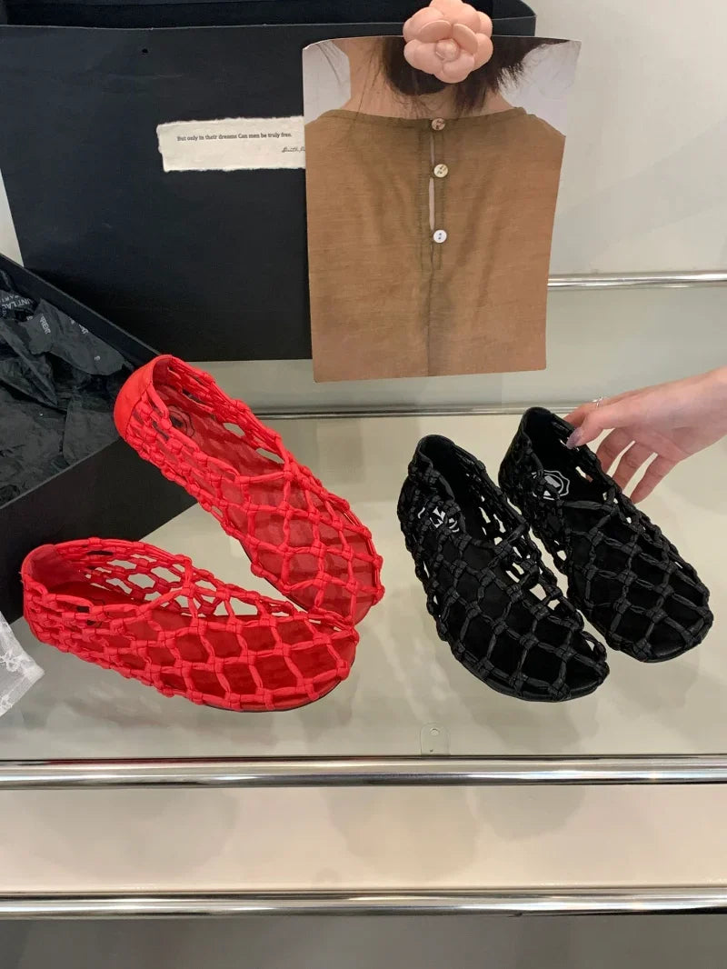 Breathable Women’s Ballet Flats - Mesh Weave, Summer - Tophatter Daily Deals
