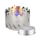 Alcohol Stove Set with Windshield Silver Camp Cooking - Tophatter Daily Deals