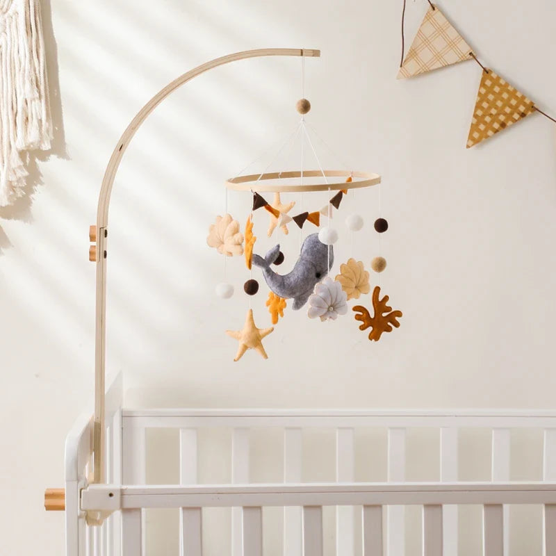 Baby Crib Mobile Wooden Musical Newborn Sensory Toys - Tophatter Daily Deals