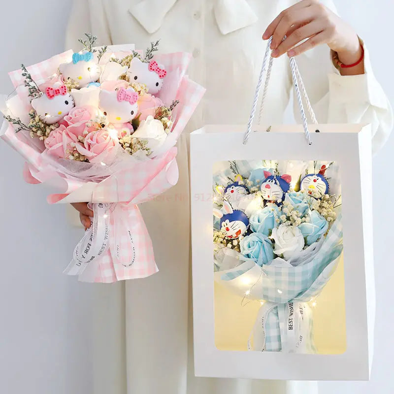 Sanrio Hello Kitty Kawaii Plush Bouquet Flowers - Tophatter Daily Deals