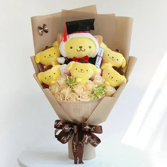 Sanrio Gift Plush Flower Bouquet Pompompurin (Coffee) Anime - Tophatter Daily Deals