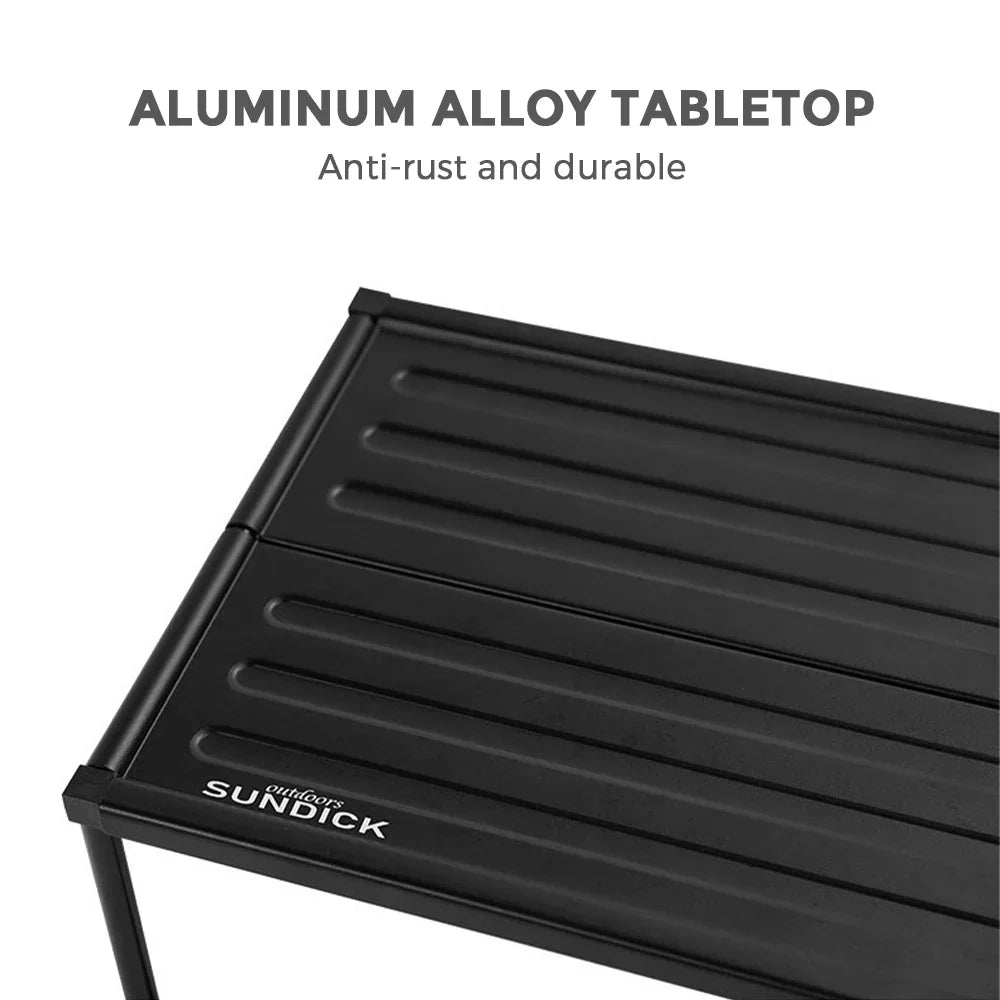 Folding Portable Camping Table Black Camp Furniture - Tophatter Daily Deals