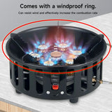 19800W Camping Stove 7-Core Fire Holes Black Camp Cooking - Tophatter Daily Deals