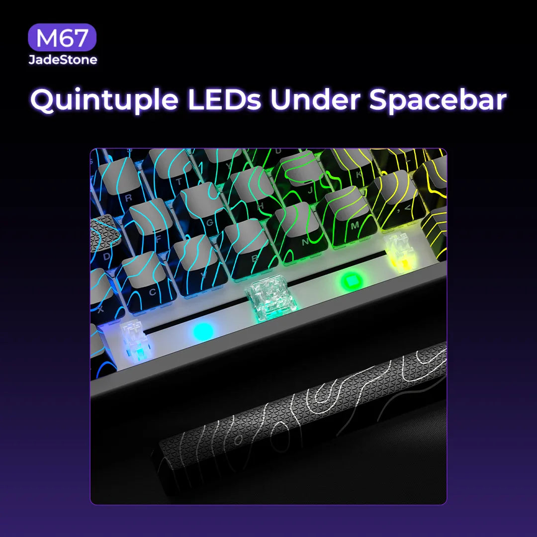 Mechanical Keyboard M67 67 Key Gasket Hot Swappable RGB - Tophatter Daily Deals