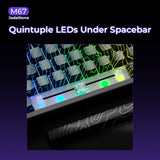 Mechanical Keyboard M67 67 Key Gasket Hot Swappable RGB - Tophatter Daily Deals