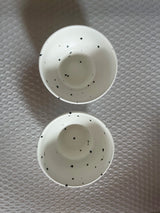 Ceramic Bowl 4 Inch Speckled White Retro Microwave Safe - Tophatter Daily Deals