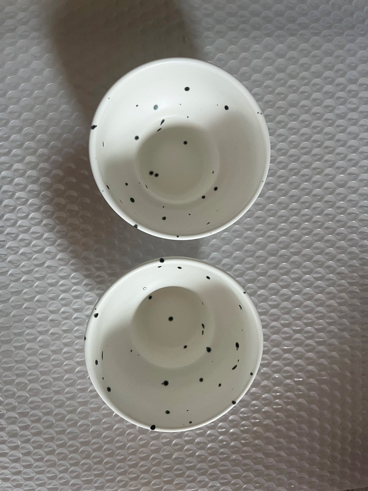 Ceramic Bowl 4 Inch Speckled White Retro Microwave Safe - Tophatter Daily Deals