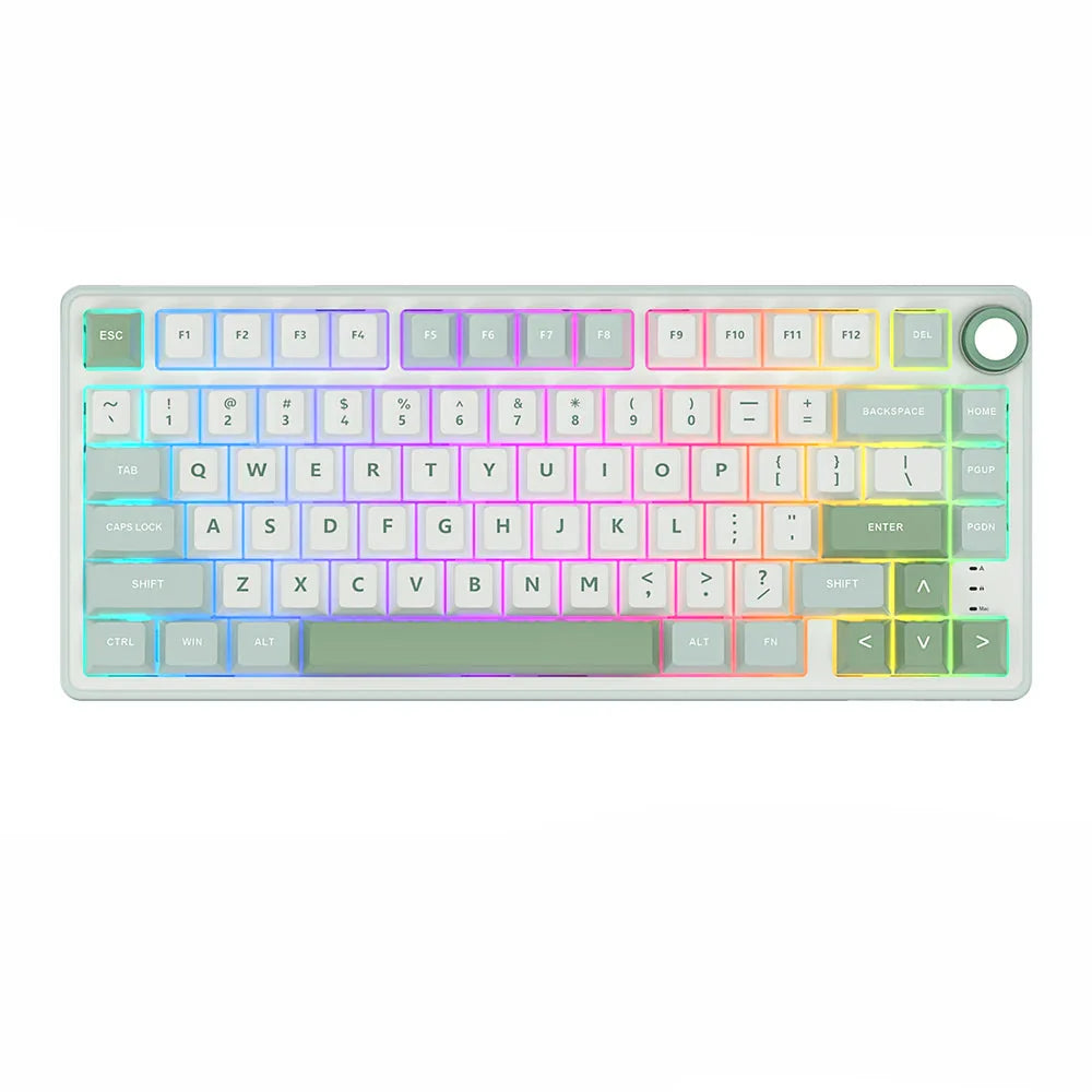 Mechanical Keyboard R75 Gasket 80Key RGB Hot Swap Spanish - Tophatter Daily Deals