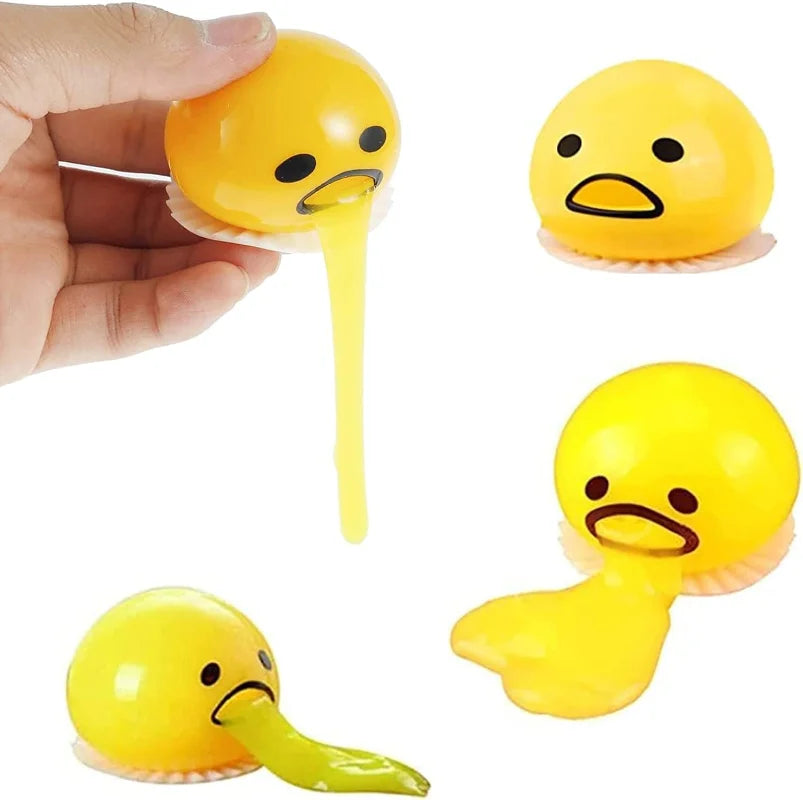 Stress Relief Egg Yolk Squeeze Toy Vomit Gag Funny Gift - Tophatter Daily Deals