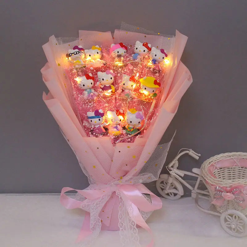 Sanrio Led Lights Plush Toy Bouquet Hello Kitty Pink Bouquet Flowers - Tophatter Daily Deals