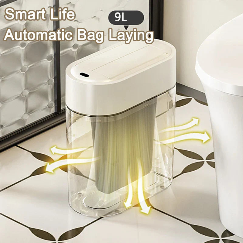 Smart Sensor 9L Automatic Bagging Kitchen Trash Can - Tophatter Daily Deals