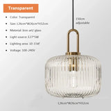 Japandi Glass Pendant Light Japanese Nordic Hanging Lamp Warm C-Transparent - Tophatter Daily Deals