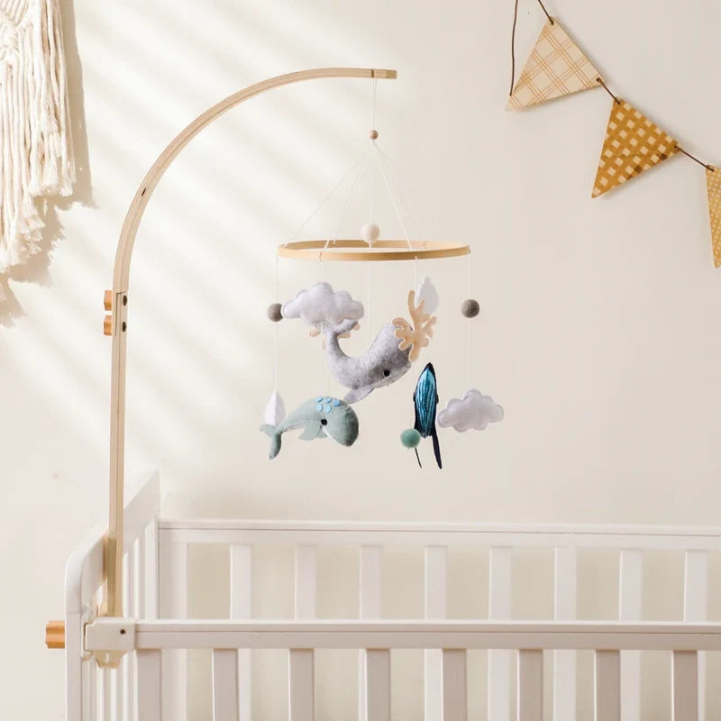 Baby Crib Mobile Wooden Musical Newborn Sensory Toys - Tophatter Daily Deals