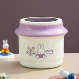 Miffy Round Double Stainless Steel Insulated Lunch Box 900ml Lilac Animals - Tophatter Daily Deals