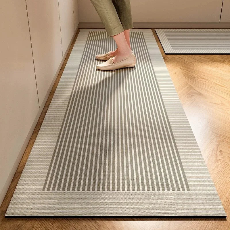 Japanese Minimalist Cream Anti Slip Floor Mat Kitchen - Tophatter Daily Deals