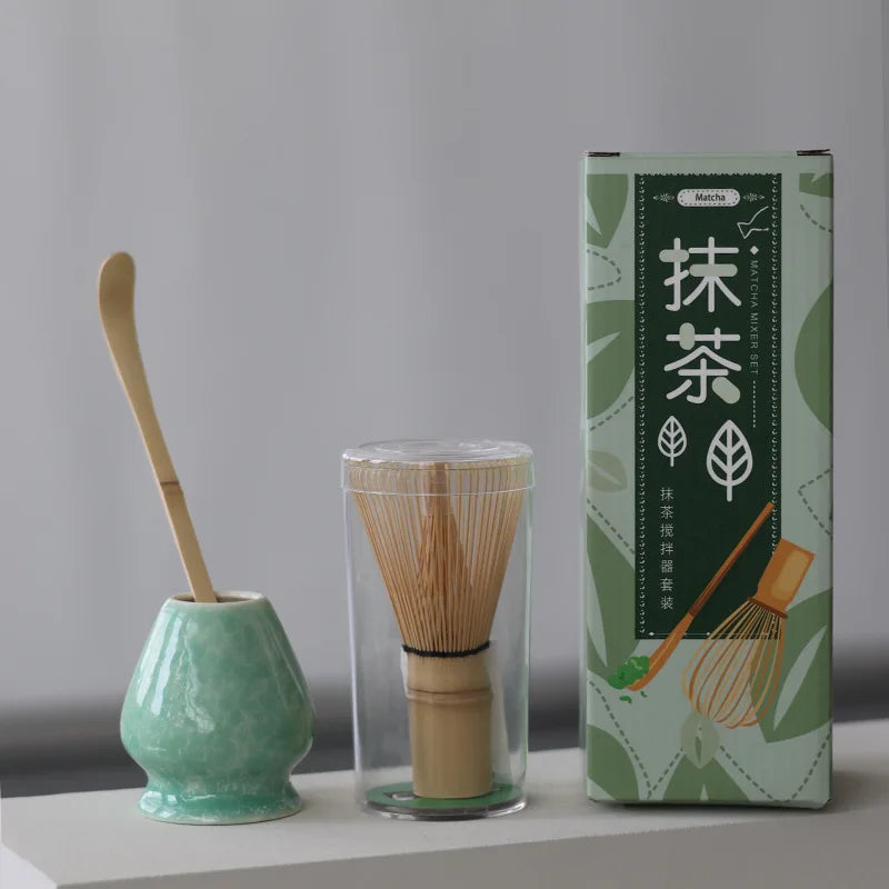 Ceramic Matcha Tea Set With Bamboo Whisk Gift Box Kit Set B - Tophatter Daily Deals
