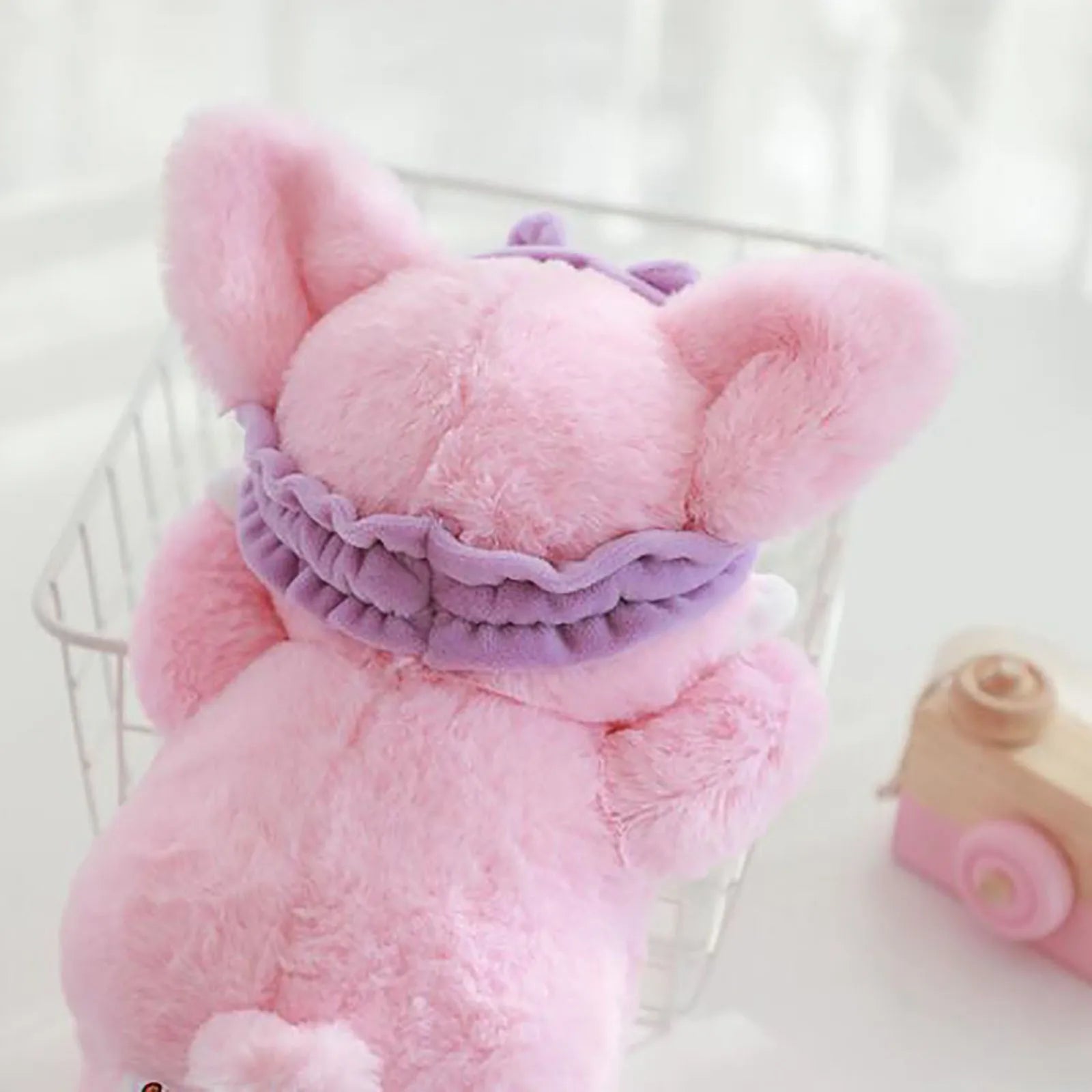 Pink Pig Plush Selfcare Facial Skincare With Purple Headband Animals - Tophatter Daily Deals