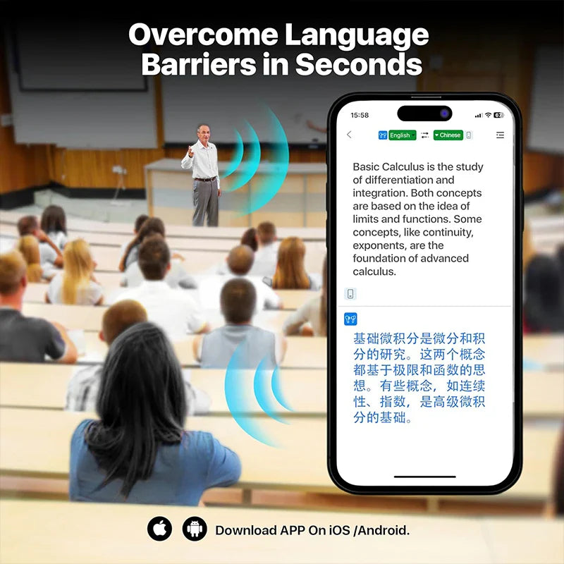 AI Translator Earbuds Offline 144 Languages 60H Case - Tophatter Daily Deals