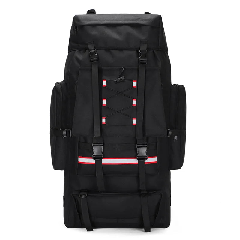Tactical Backpack with Reflective Strips Black Backpacks - Tophatter Daily Deals