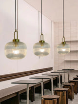 Japandi Glass Pendant Light Japanese Nordic Hanging Lamp Warm - Tophatter Daily Deals