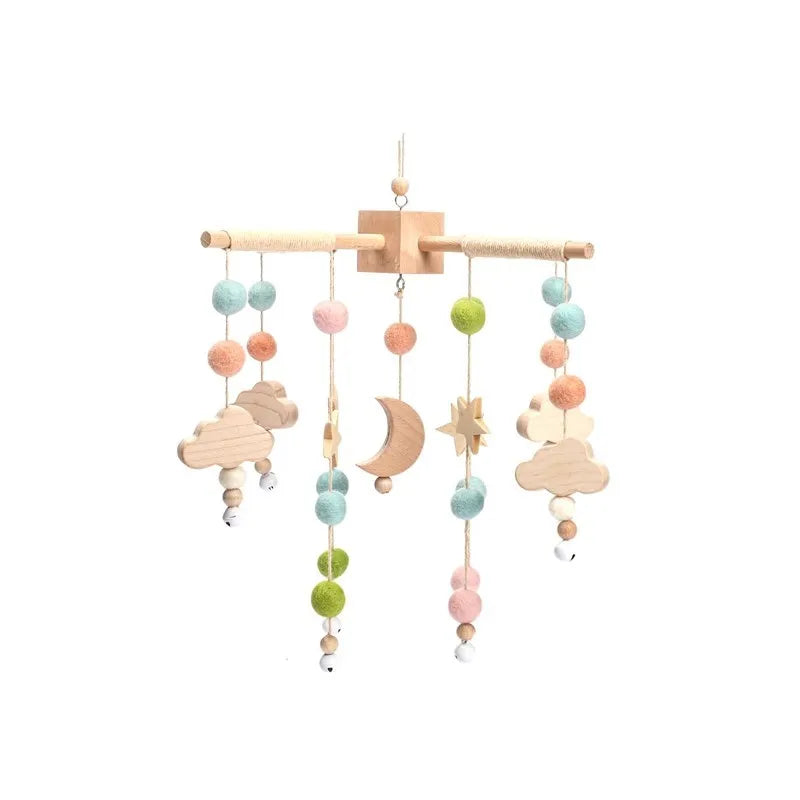 Wooden Baby Mobile With Music Box Newborn Sensory Toys F - Tophatter Daily Deals