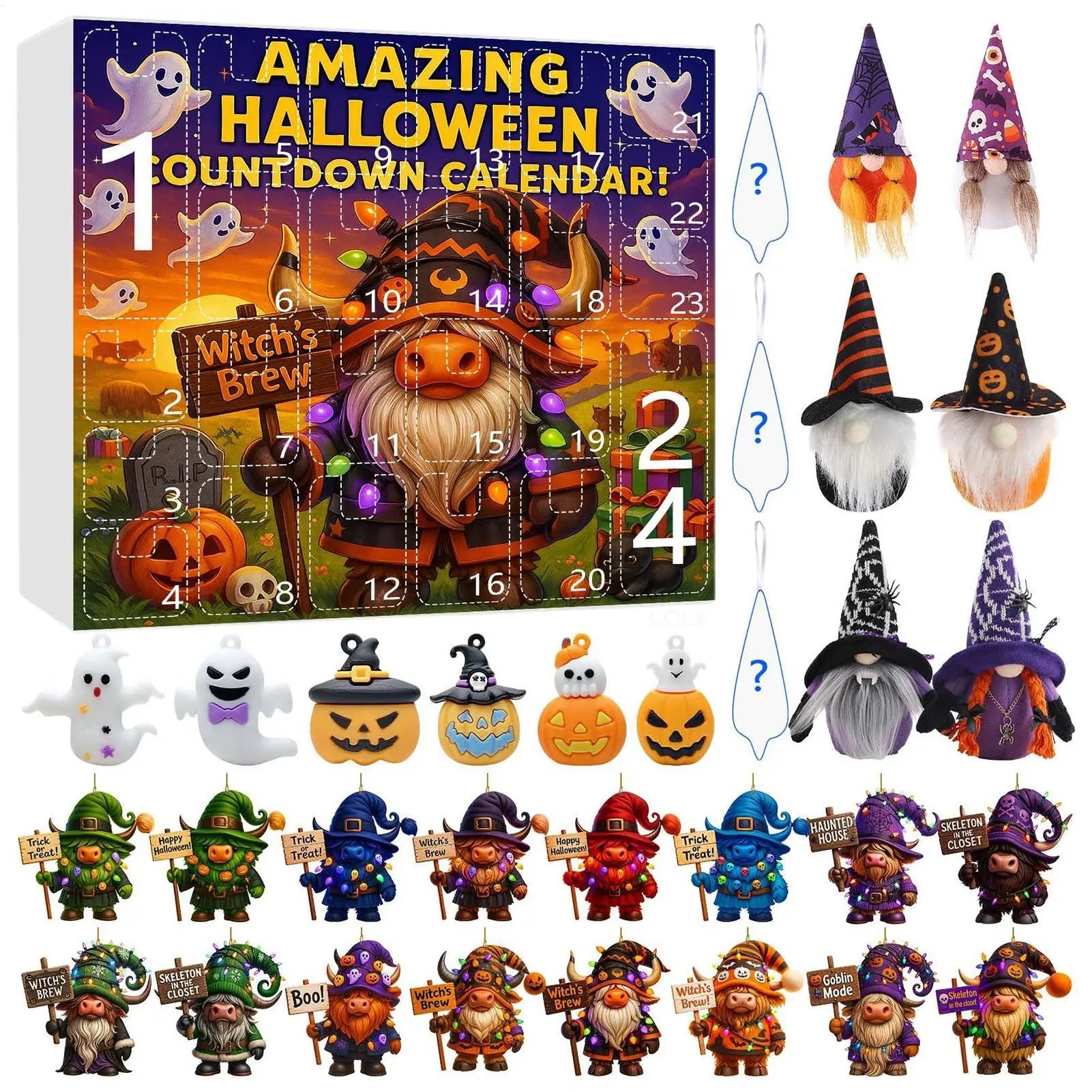 Halloween Gnome Advent Calendar Plush Countdown 2025 - Tophatter Daily Deals