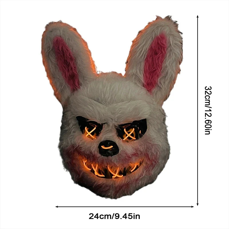 Halloween LED Mask Faux Fur Bunny Bear Cosplay Spooky - Tophatter Daily Deals