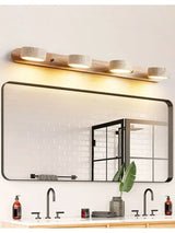 Japandi Wabi Sabi Round LED Wall Light With Mirror Bathroom - Tophatter Daily Deals