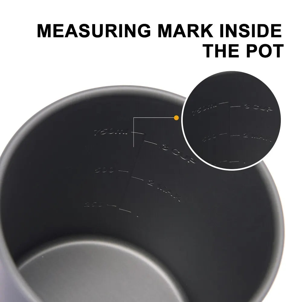 Camping Pot with French Press 750ml Grey Camp Cooking - Tophatter Daily Deals