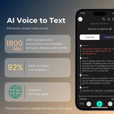 AI Voice Recorder 64GB Aluminum Dictaphone Transcribe - Tophatter Daily Deals