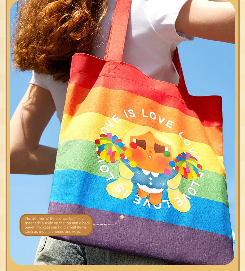 Genuine Pop Mart Crybaby Cheer Up, Baby! Series - Rainbow Canvas Bag Anime - Tophatter Daily Deals