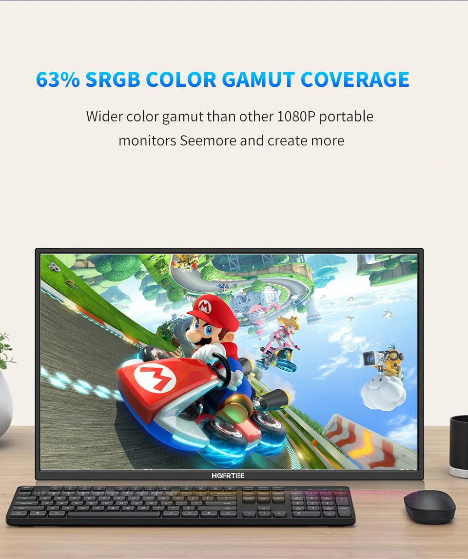 Portable 14.1 Inch 1080P IPS Gaming Monitor With Stand - Tophatter Daily Deals
