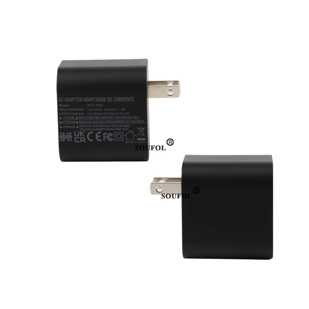 60W USB C Fast Charger Cube With EU US UK Plugs For Switch2 - Tophatter Daily Deals