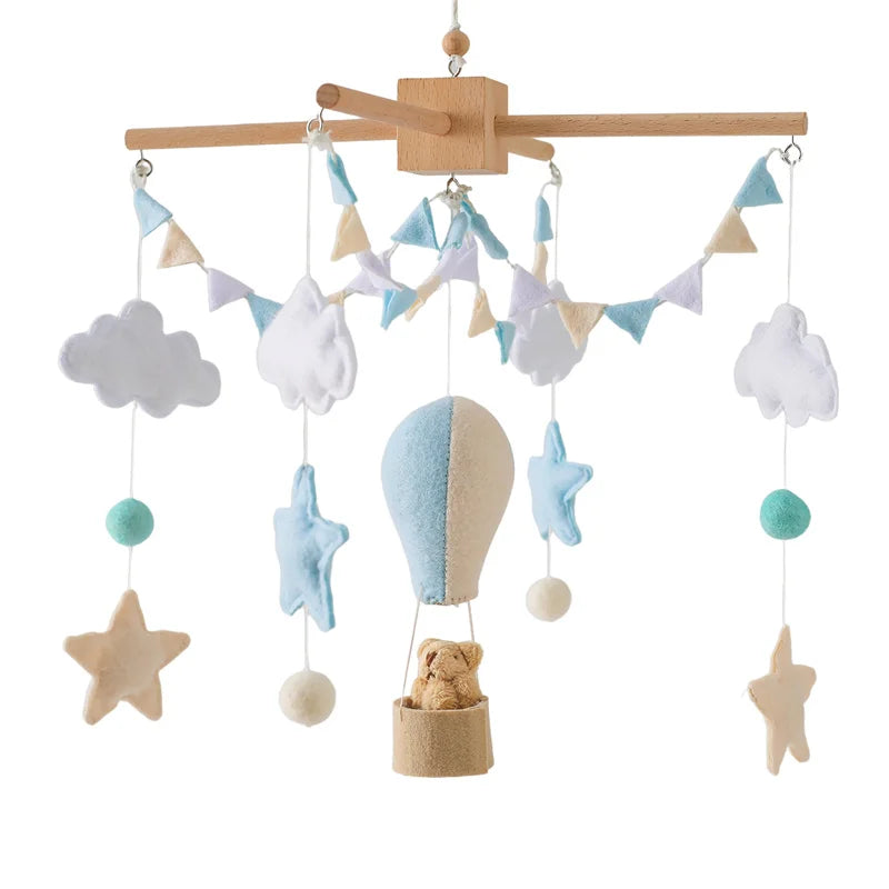 Hot Air Balloon Crib Mobile Newborn Sensory Toys Soothing Balloon-01 - Tophatter Daily Deals
