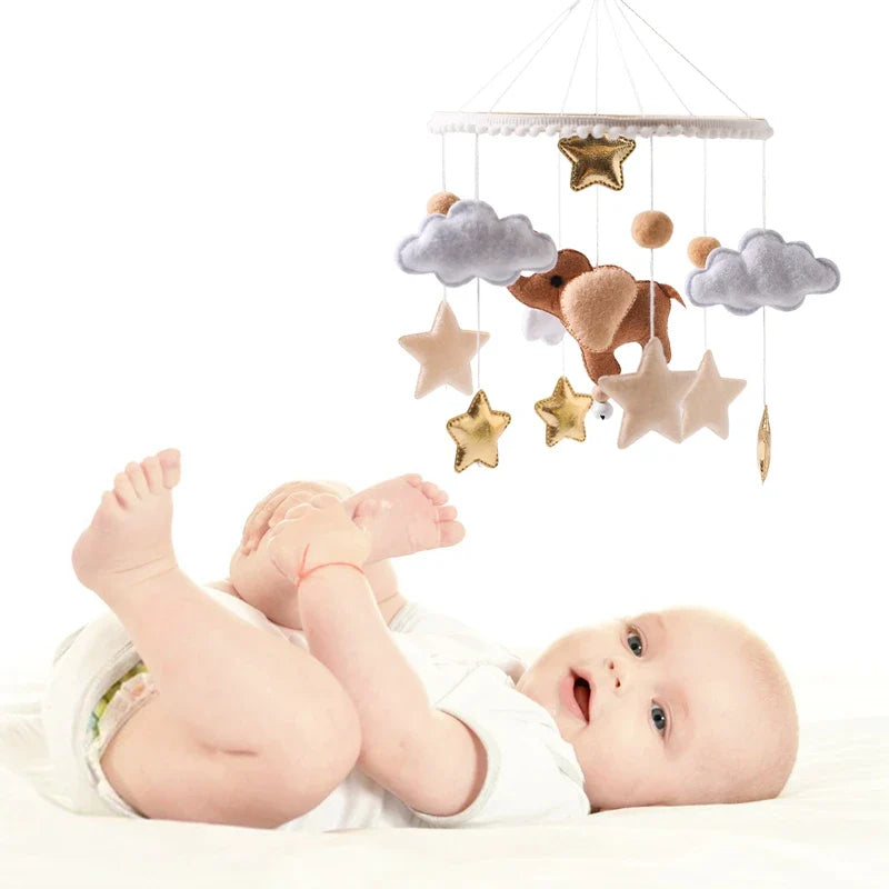 Wooden Felt Animal Crib Mobile With Soothing Calming Music - Tophatter Daily Deals