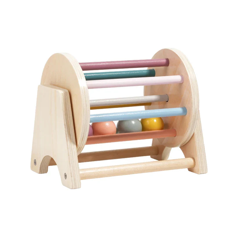 Montessori Wooden Busy Drum Newborn Sensory Toys Learning - Tophatter Daily Deals