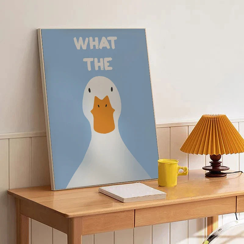 What The Duck Canvas Print Poster Waterproof Dorm Bedroom - Tophatter Daily Deals