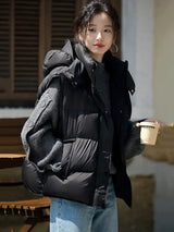 Insulating Women’s Hooded Puff Vest - Hip-Length, Down - Tophatter Daily Deals