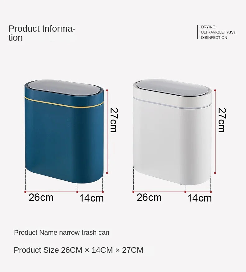 Sensor Trash Can Touchless 8L Kitchen Bathroom Bin Compact - Tophatter Daily Deals