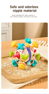 Baby Teether Rattle Hand Grip Sensory Ball Toy Newborn - Tophatter Daily Deals