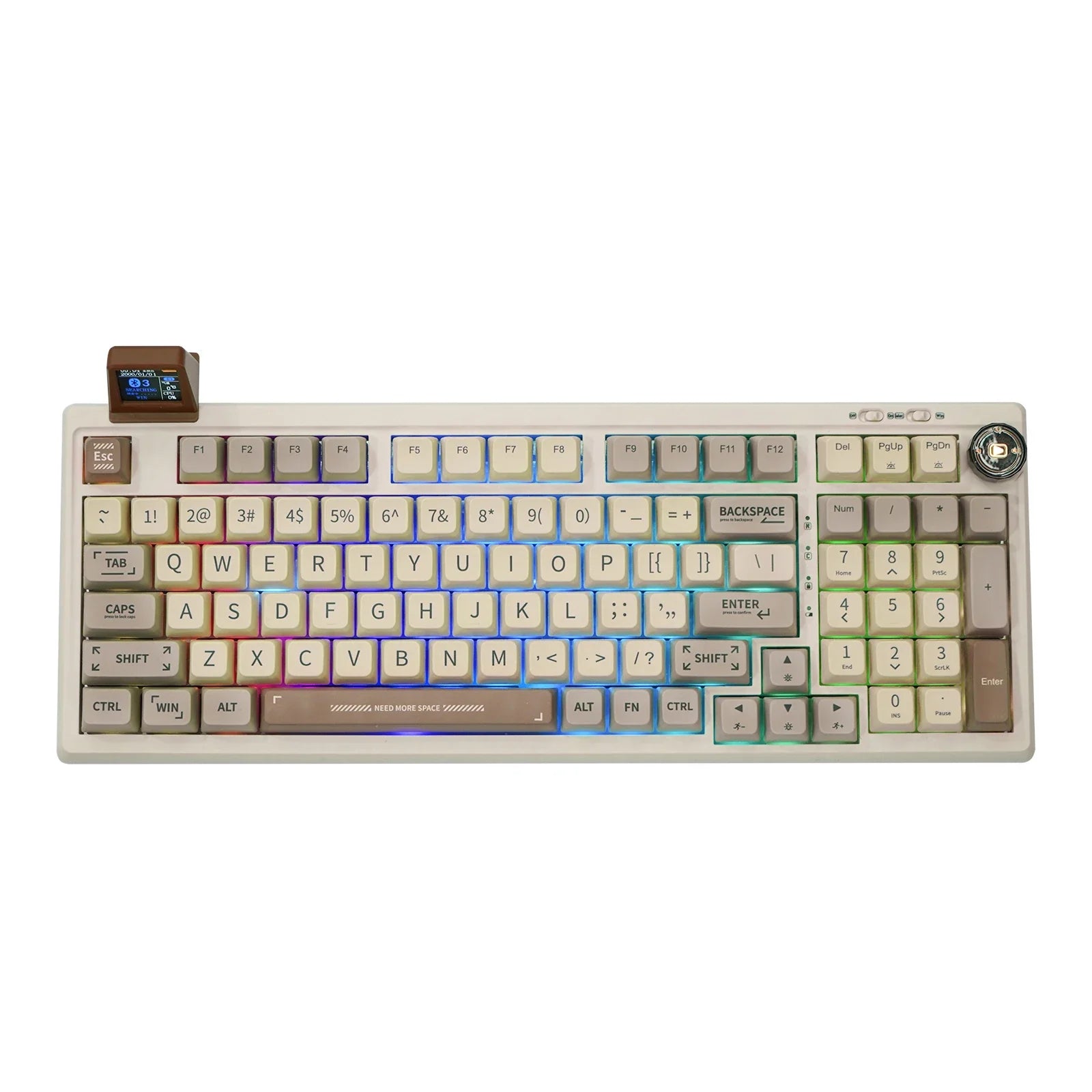 Mechanical Keyboard 97Key 95 Percent Gasket Mini Display - Tophatter Daily Deals