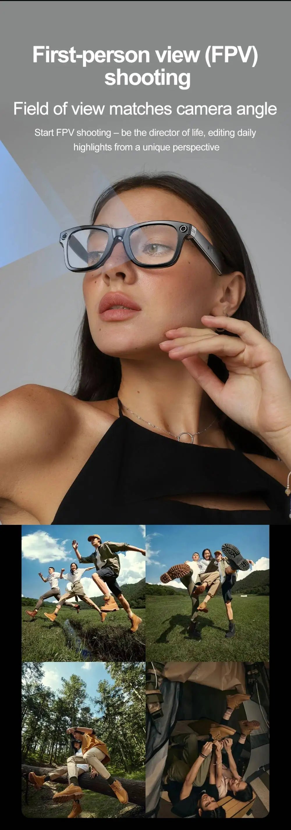 AI Smart Glasses 720P Translation Camera Sunglasses - Tophatter Daily Deals