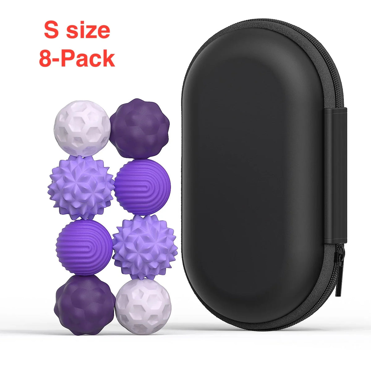 Magnetic Ball Fidget Toy Silicone Sensory Stress Relief S 8-pack Purple - Tophatter Daily Deals