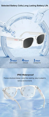 Smart Translation Glasses Bluetooth Call Voice Assistant - Tophatter Daily Deals