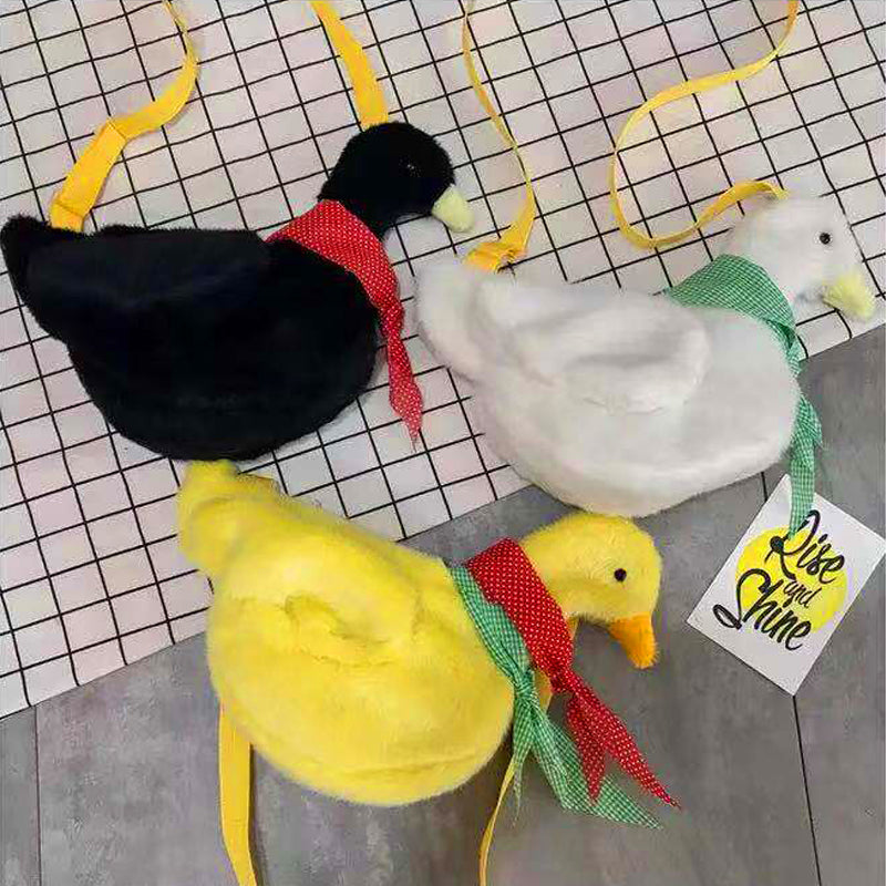 Duck Plush Purse Goose Crossbody Shoulder Messenger Bag Animals - Tophatter Daily Deals
