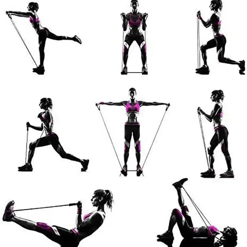 Workout Resistance Bands With Handles Fitness & Exercise - Tophatter Daily Deals