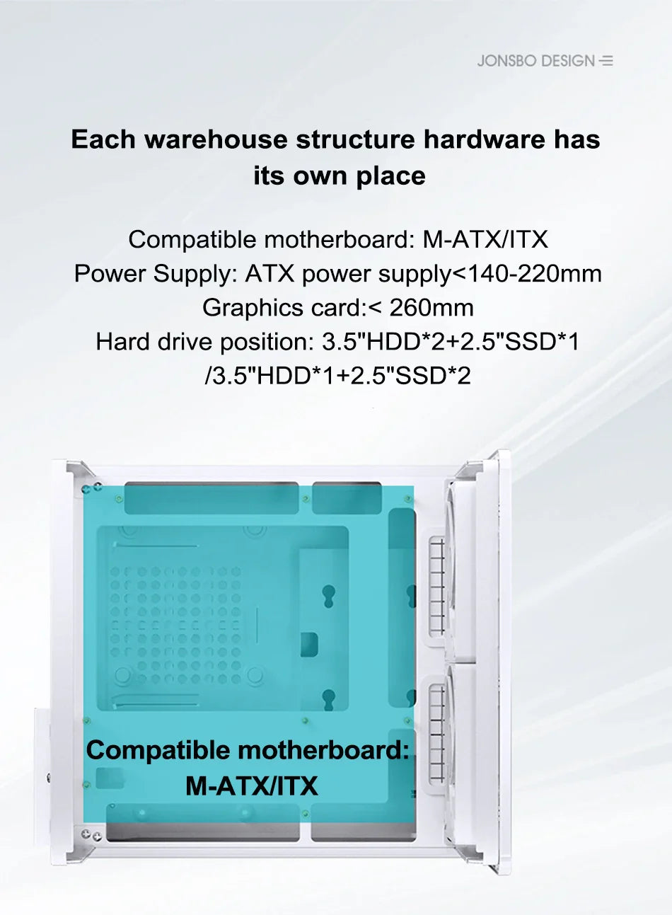 Mini ITX MicroATX PC Case Sea View Glass Compact Gaming - Tophatter Daily Deals